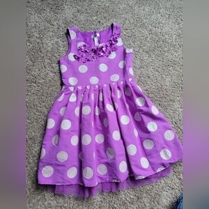 Justice Lavender Polka Dot Dress